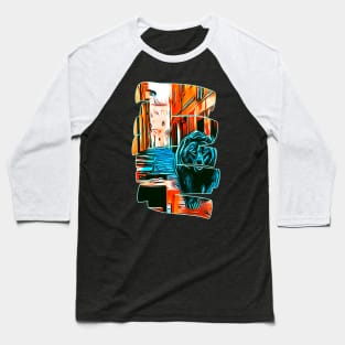 The grizzly bear in the city Baseball T-Shirt